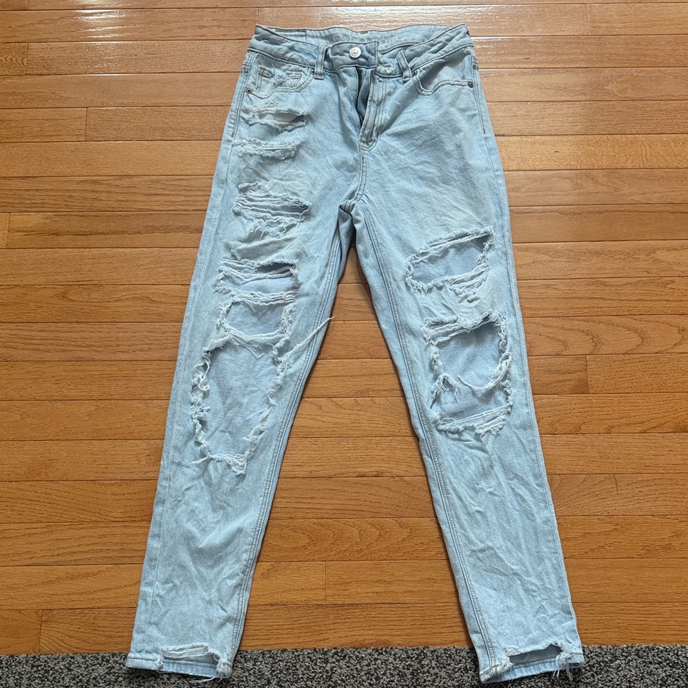 American Age Light Blue Ripped Skinny Jeans